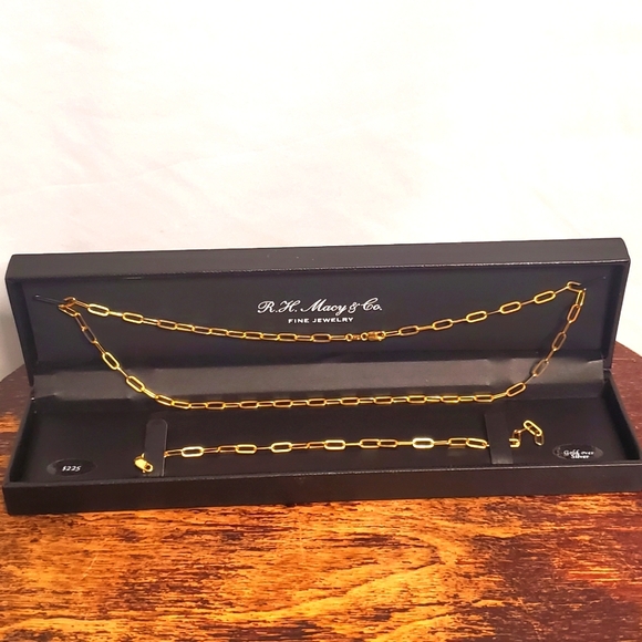 Macy's Jewelry Rh Macy Co Fine Jewelry Goldplated 2pc Paperclip